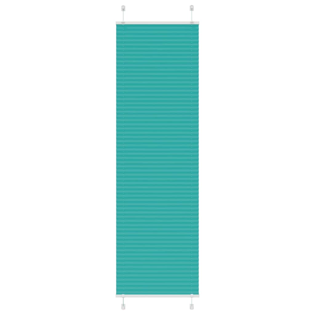 Pleated Blind Petrol Green 60x200 cm Fabric Width 59.4 cm Polyester