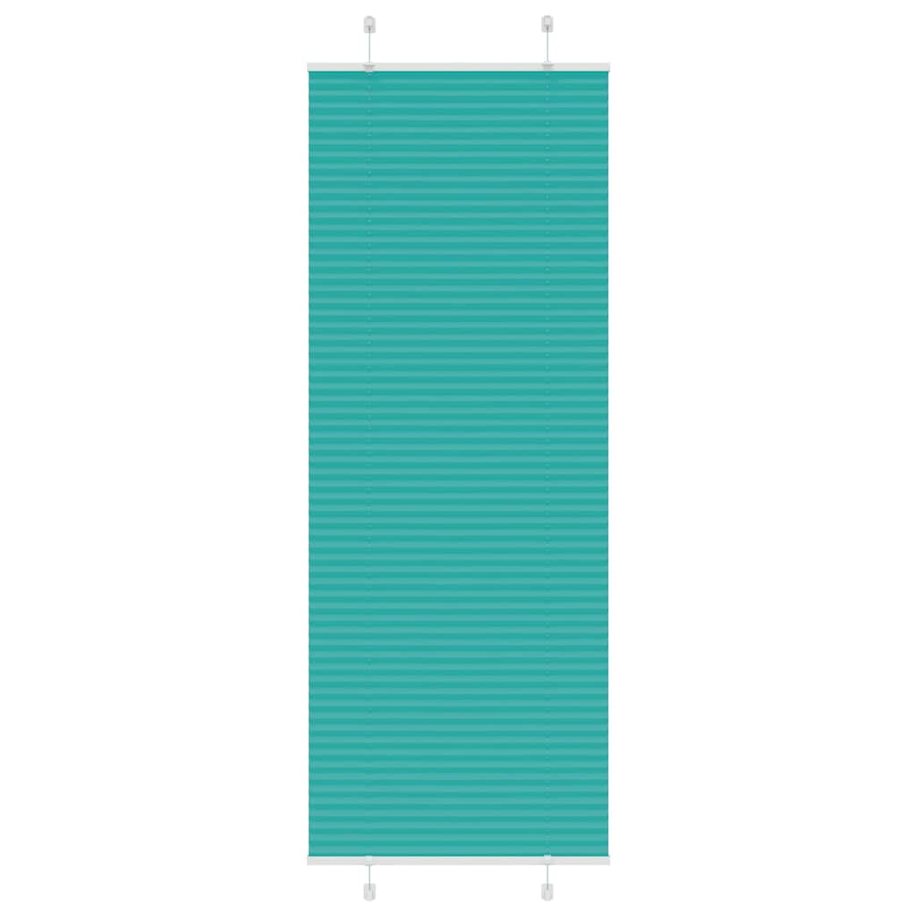 Pleated Blind Petrol Green 75x200 cm Fabric Width 74.4 cm Polyester