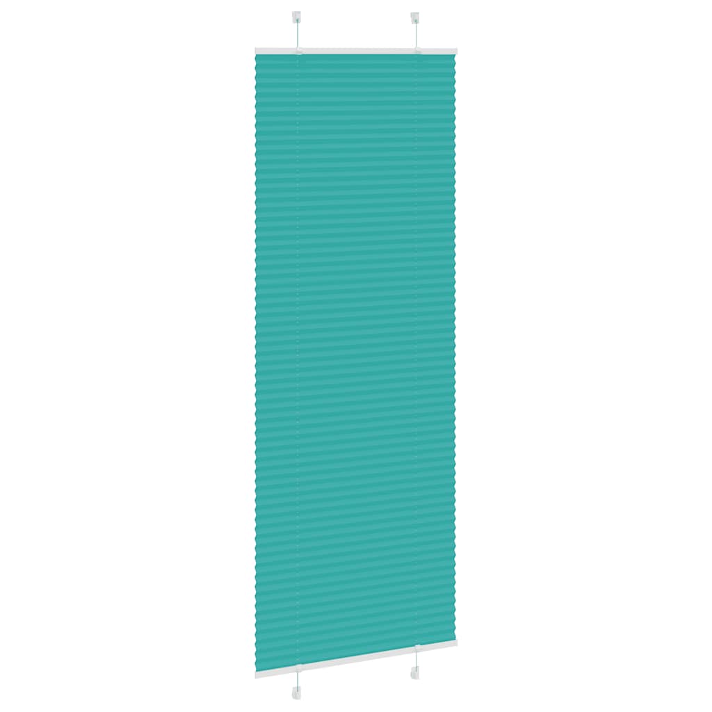 Pleated Blind Petrol Green 75x200 cm Fabric Width 74.4 cm Polyester
