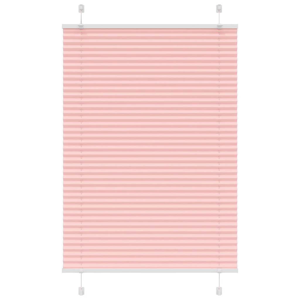 Pleated Blind Pink 85x150 cm Fabric Width 84.4 cm Polyester