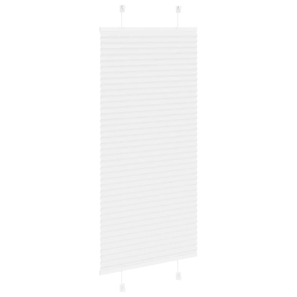 Pleated Blind White 65x100 cm Fabric Width 64.4 cm Polyester