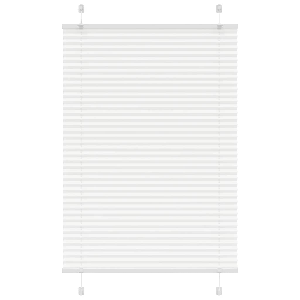 Pleated Blind White 100x100 cm Fabric Width 99.4 cm Polyester