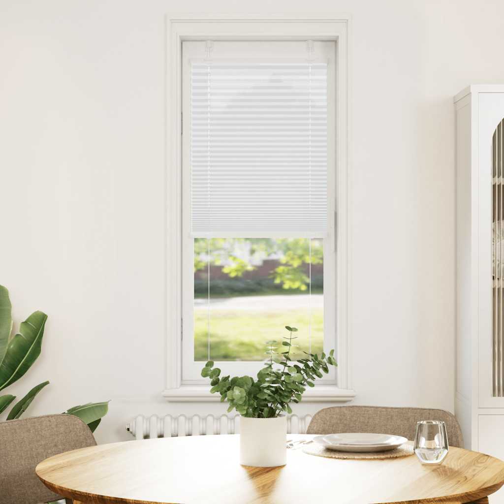 Pleated Blind White 50x150 cm Fabric Width 49.4 cm Polyester