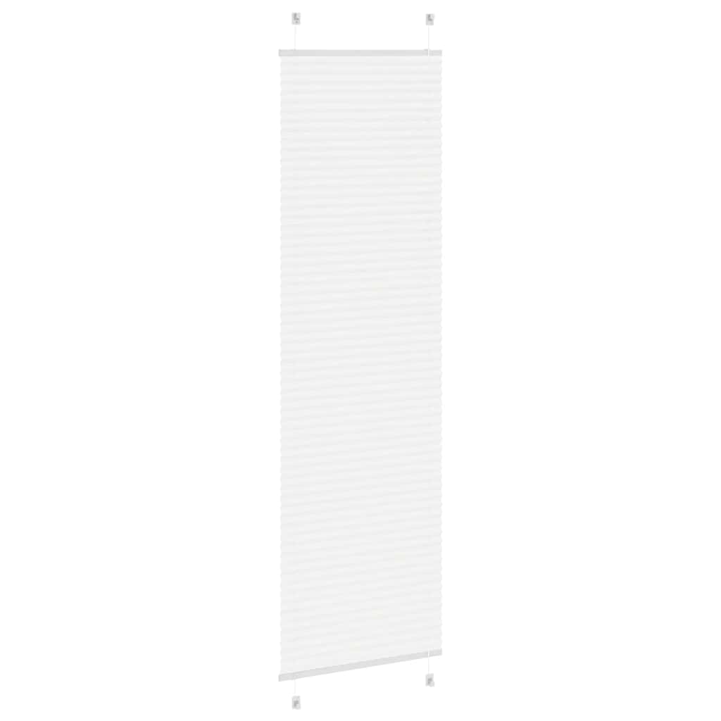 Pleated Blind White 65x200 cm Fabric Width 64.4 cm Polyester