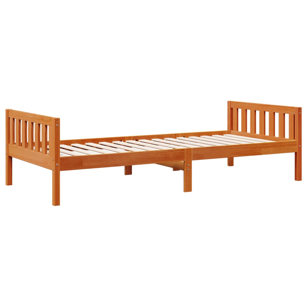 Children's Bed without Mattress Wax Brown 90x200 cm Solid Wood Pine