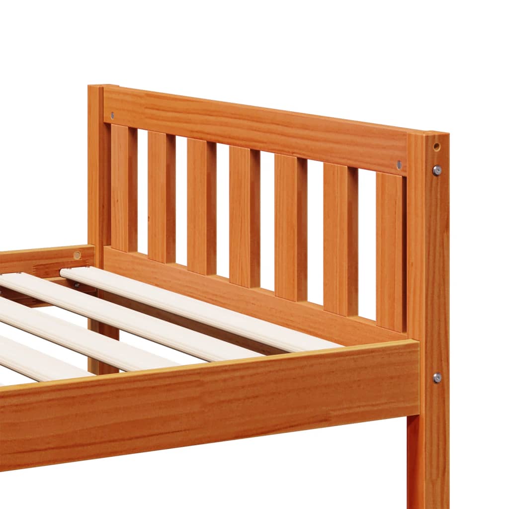Children's Bed without Mattress Wax Brown 90x200 cm Solid Wood Pine
