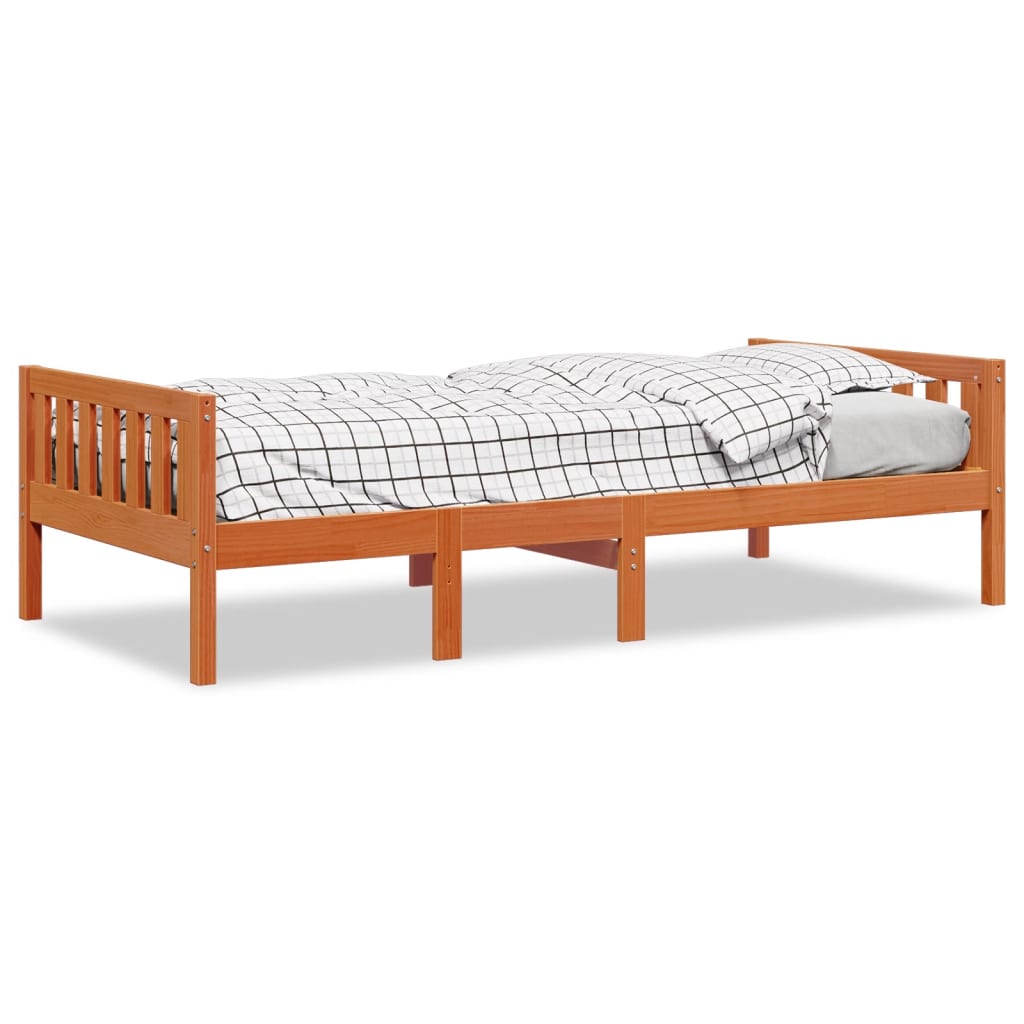 Children's Bed without Mattress Wax Brown 90x190 cm Solid Wood Pine