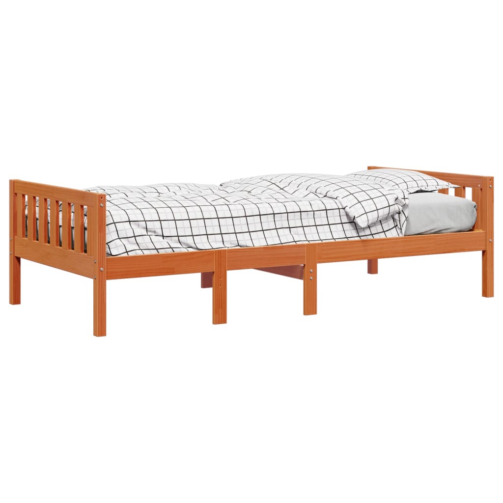 Children's Bed without Mattress Wax Brown 90x190 cm Solid Wood Pine