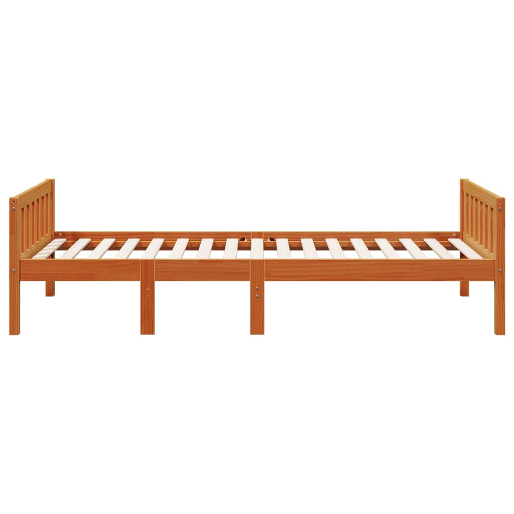 Children's Bed without Mattress Wax Brown 90x190 cm Solid Wood Pine
