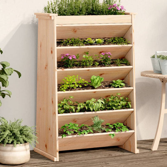 vidaXL Herb Planter 6-Tier 69x40x101.5 cm Solid Wood Pine