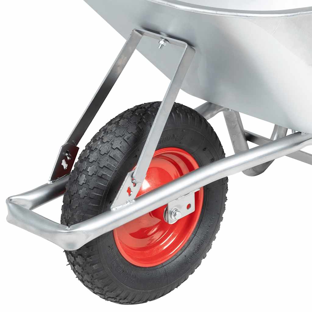 vidaXL Wheelbarrow 90 L 150 kg Galvanised Steel and Plastic