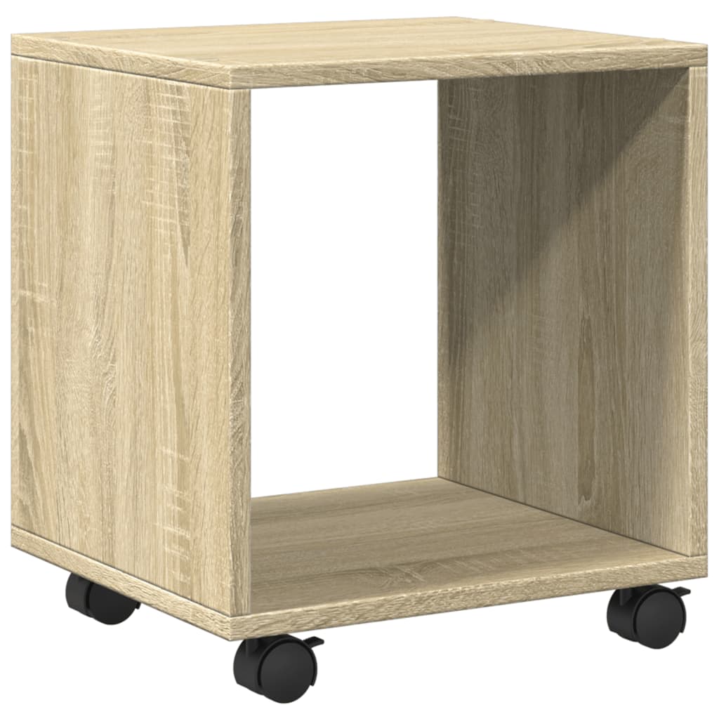 vidaXL Rolling Cabinet Sonoma Oak 37x33x42.5 cm Engineered Wood