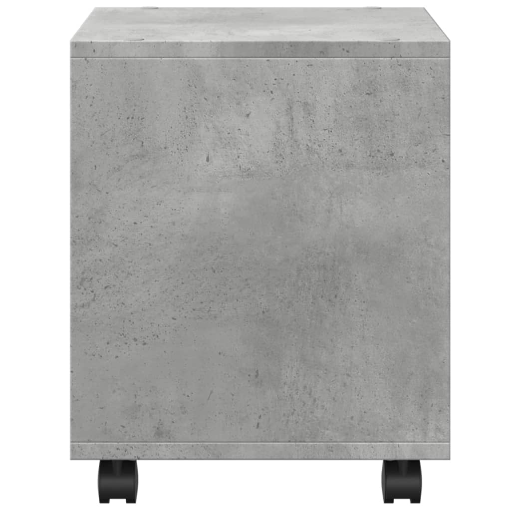 vidaXL Rolling Cabinet Concrete Grey 37x33x42.5 cm Engineered Wood