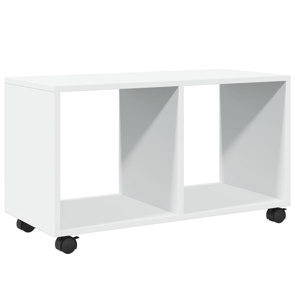 Rolling Cabinet White 72x33x42,5 cm Engineered Wood