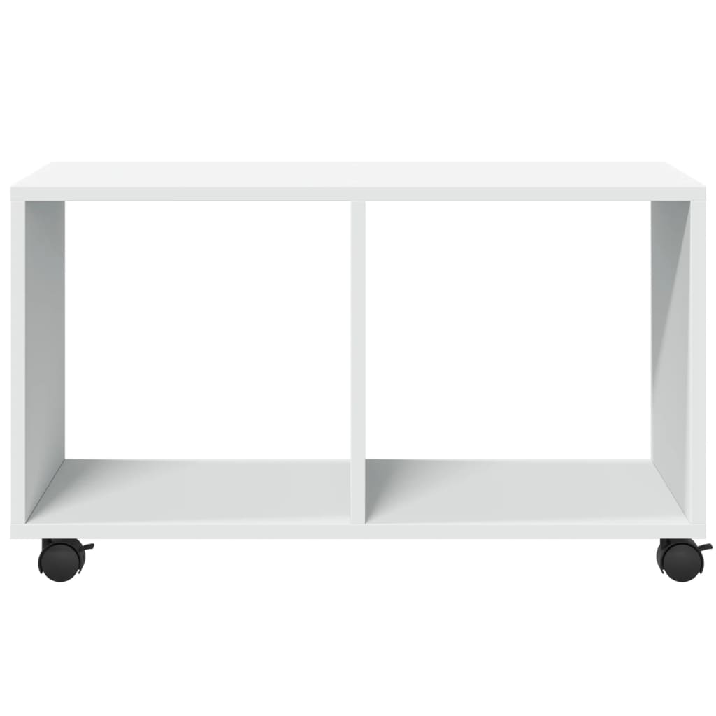 Rolling Cabinet White 72x33x42,5 cm Engineered Wood