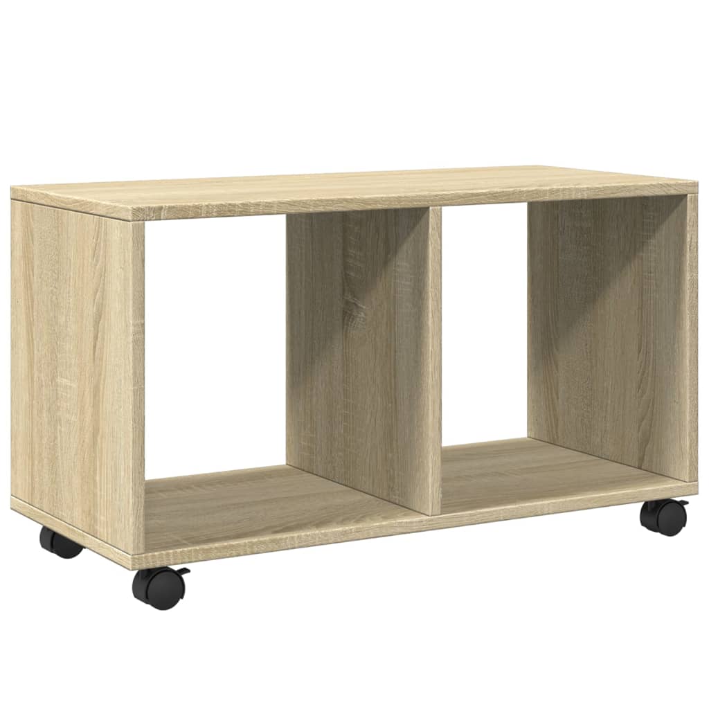 vidaXL Rolling Cabinet Sonoma Oak 72x33x42.5 cm Engineered Wood