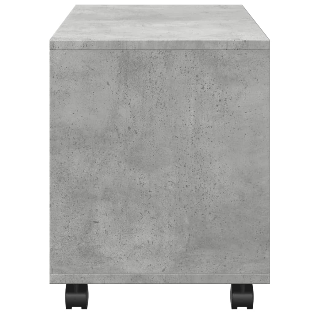 Rolling Cabinet Concrete Grey 72x33x42,5 cm Engineered Wood