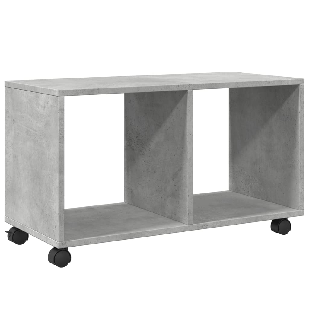 Rolling Cabinet Concrete Grey 72x33x42,5 cm Engineered Wood