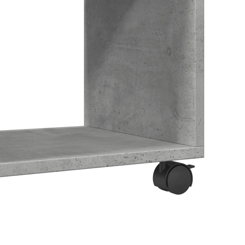 Rolling Cabinet Concrete Grey 72x33x42,5 cm Engineered Wood
