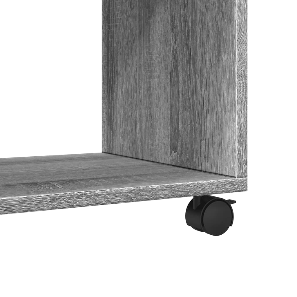 vidaXL Rolling Cabinet Grey Sonoma 72x33x42.5 cm Engineered Wood