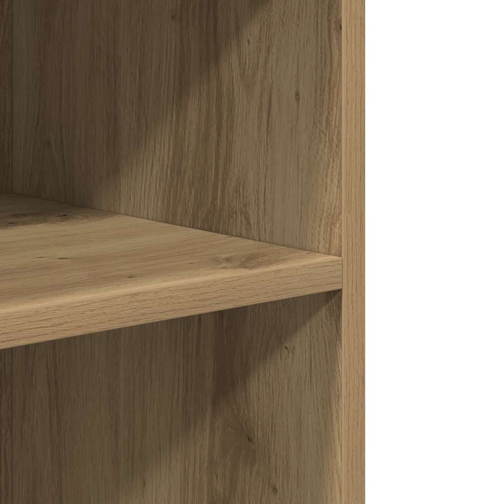 Side Table with Wheels Artisian Oak 55x60x78 cm Engineered Wood