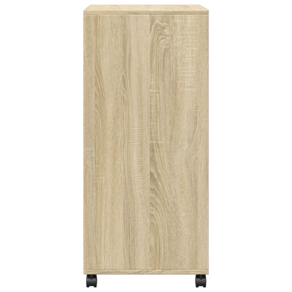 vidaXL Rolling Cabinet Sonoma Oak 55x40x91 cm Engineered Wood