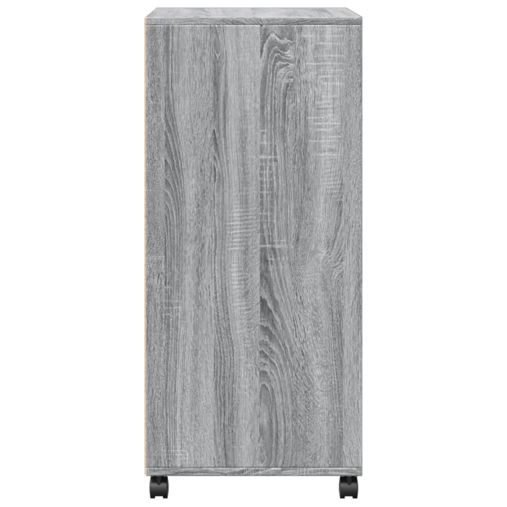 vidaXL Rolling Cabinet Grey sonoma 55x40x91 cm Engineered Wood