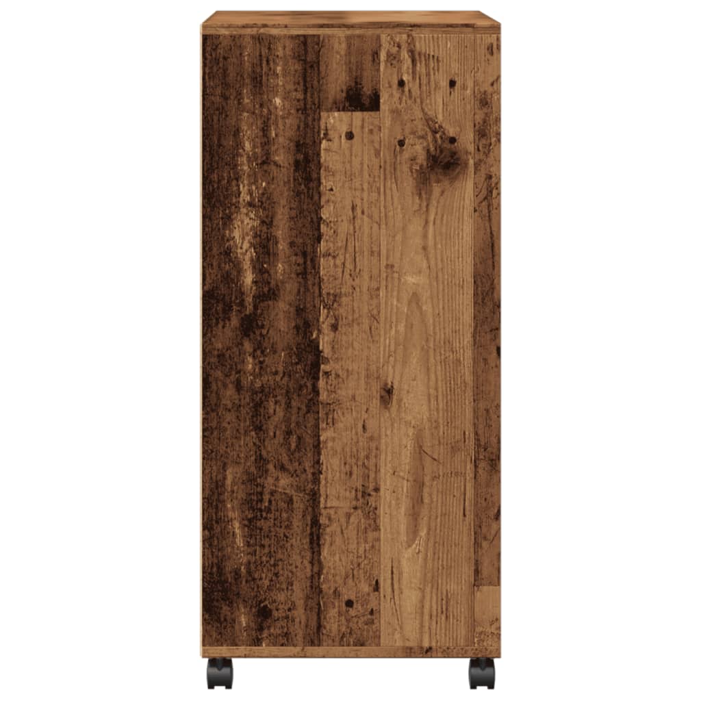 vidaXL Rolling Cabinet Old Wood 55x40x91 cm Engineered Wood