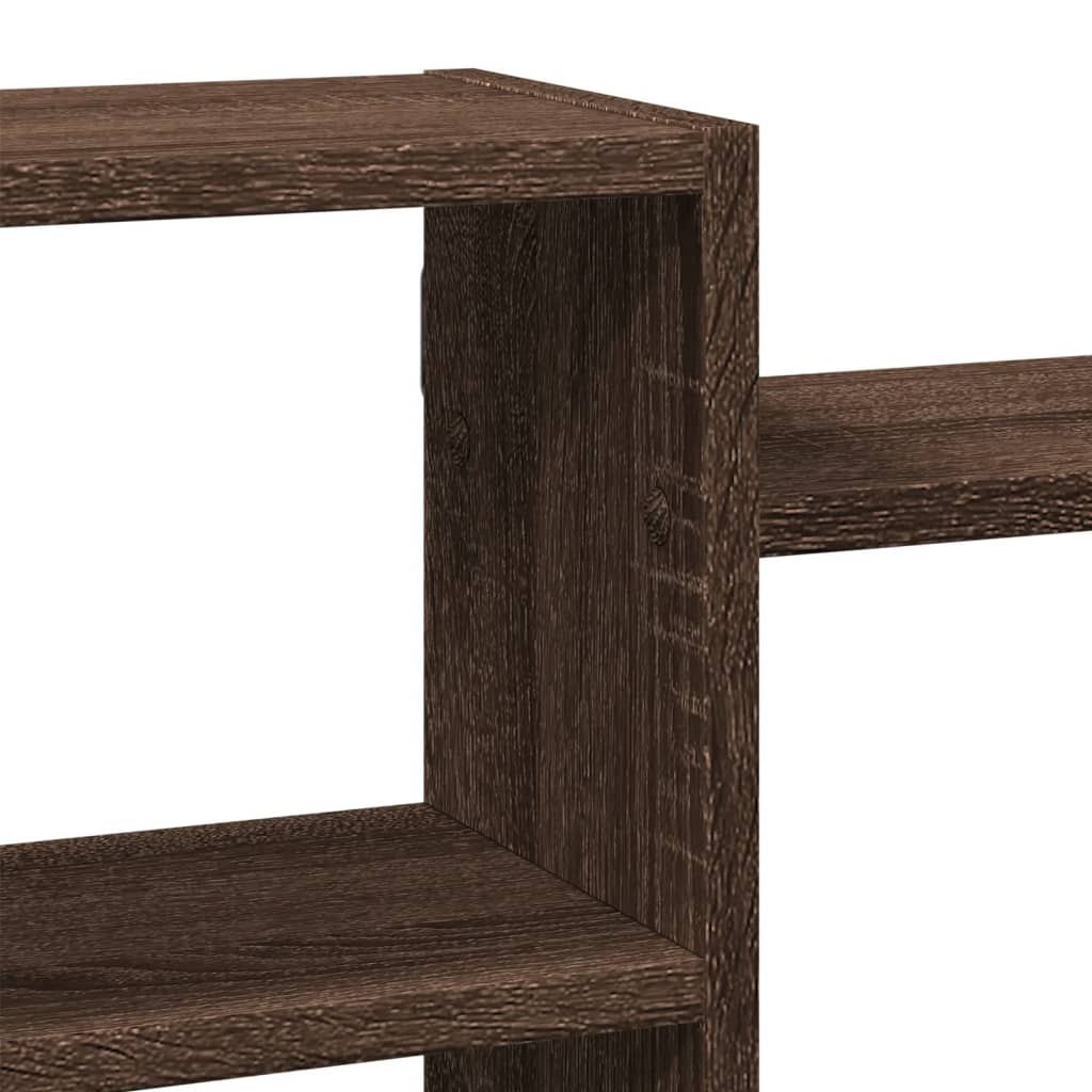Wall Shelf Brown Oak 129x18x42 cm Engineered Wood