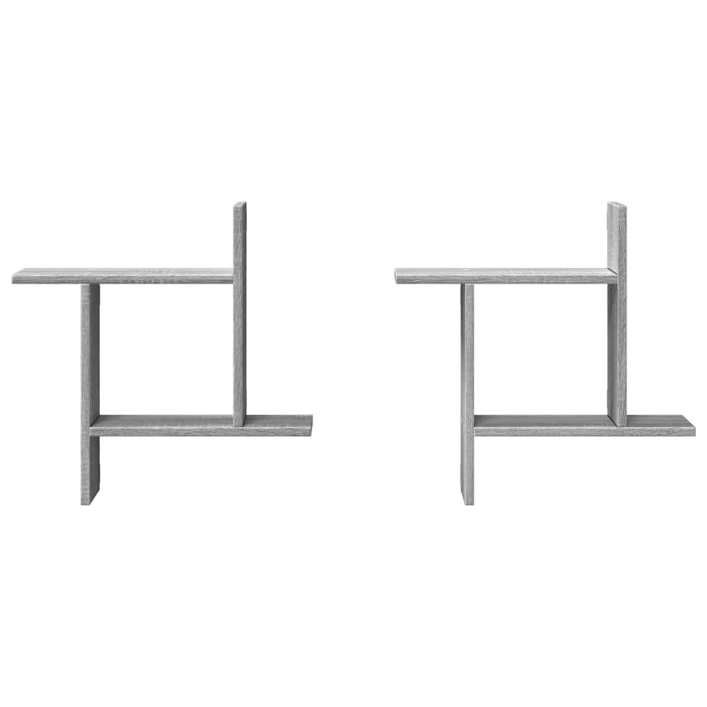Wall Shelves 2 pcs Grey Sonoma 50x12x50 cm Engineered Wood