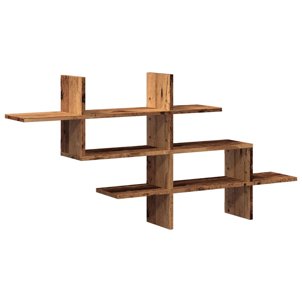 Wall Shelf Old Wood 124.5x18x60.5 cm Engineered Wood