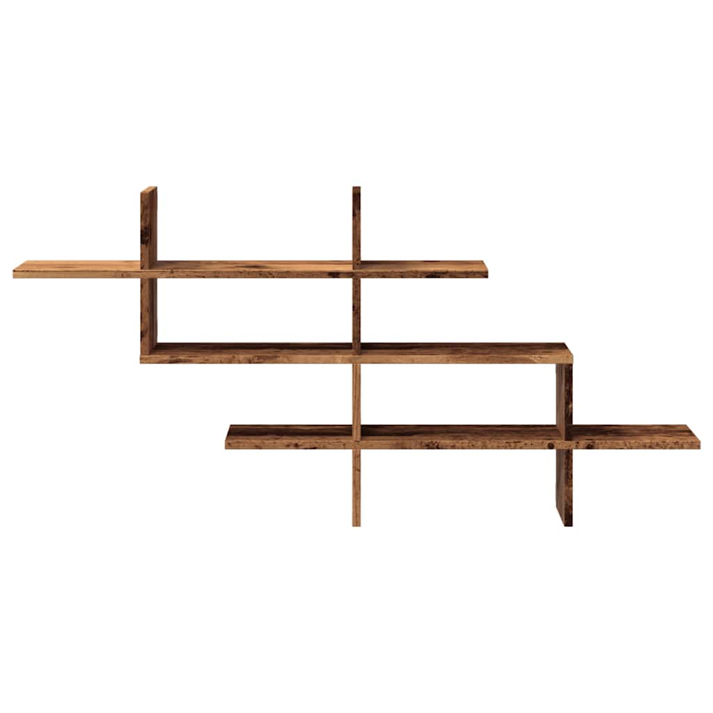 Wall Shelf Old Wood 124.5x18x60.5 cm Engineered Wood