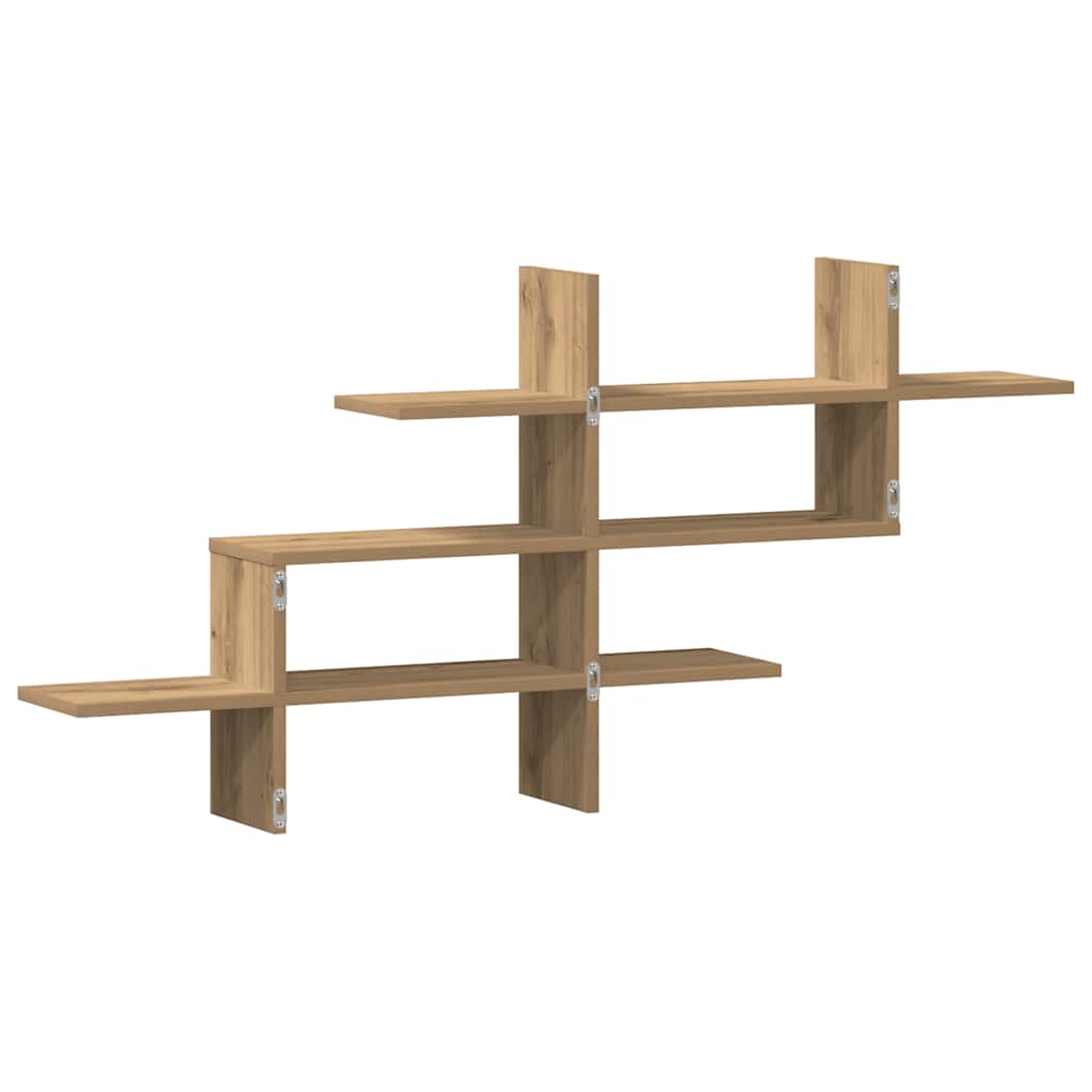 Wall Shelf Artisian Oak 124.5x18x60.5 cm Engineered Wood