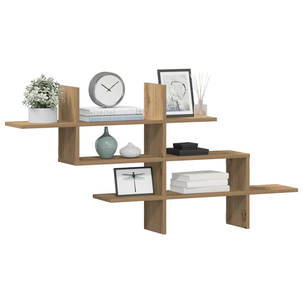 Wall Shelf Artisian Oak 124.5x18x60.5 cm Engineered Wood