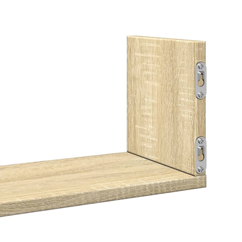 vidaXL Wall Shelves 3 pcs Sonoma Oak 58x18x18 cm Engineered Wood