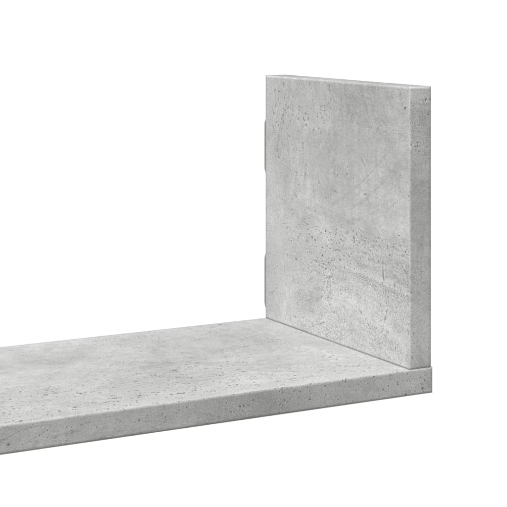 vidaXL Wall Shelves 3 pcs Concrete Grey 58x18x18 cm Engineered Wood