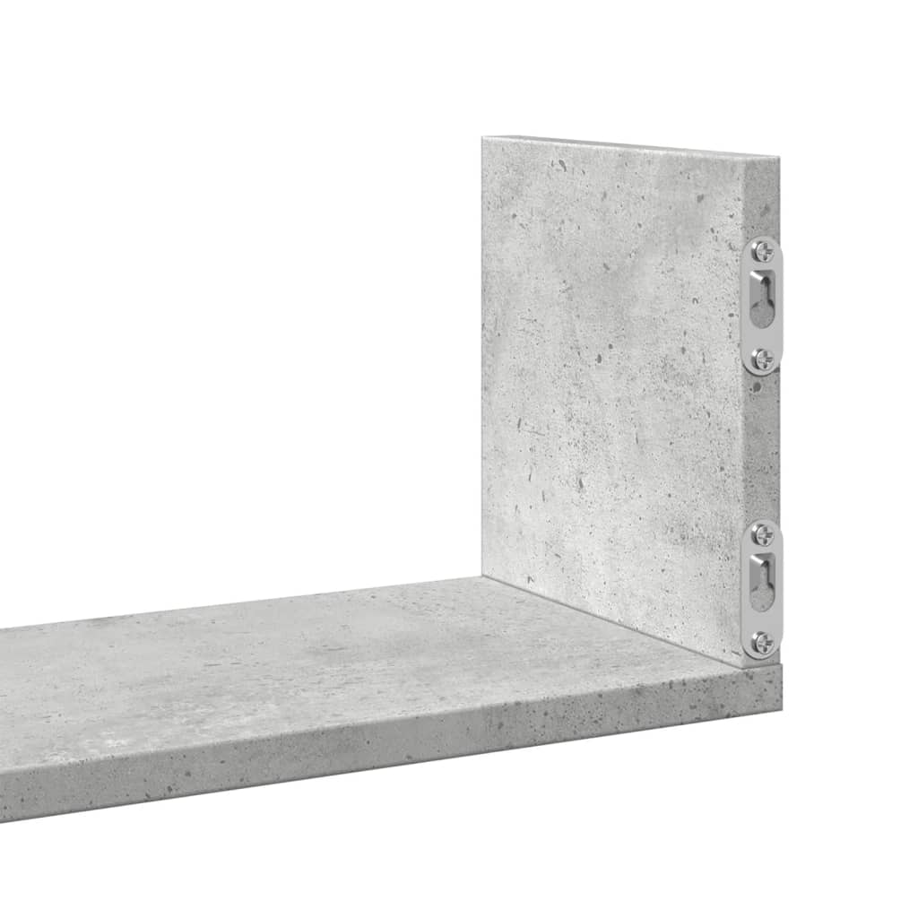 vidaXL Wall Shelves 3 pcs Concrete Grey 58x18x18 cm Engineered Wood