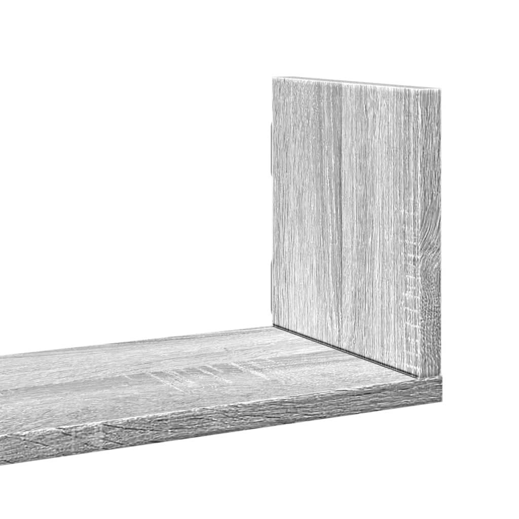 vidaXL Wall Shelves 3 pcs Grey Sonoma 58x18x18 cm Engineered Wood