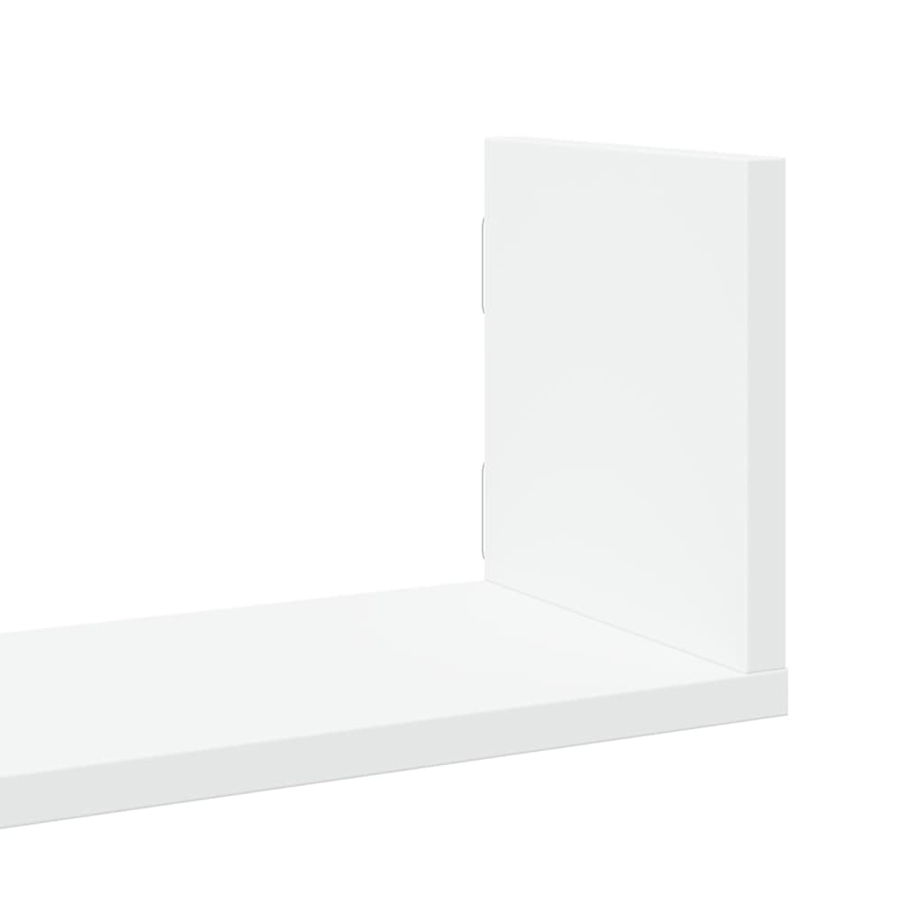 vidaXL Wall Shelves 3 pcs White 80x18x18 cm Engineered Wood