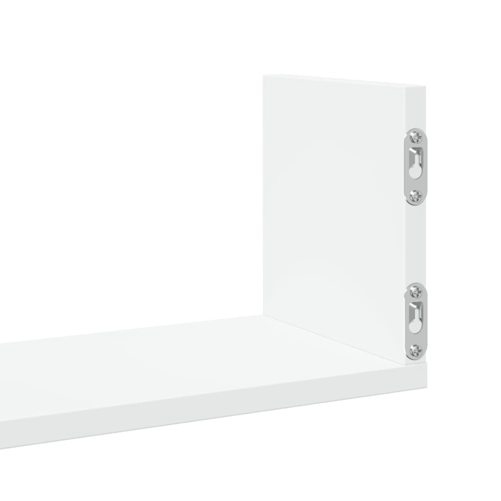 vidaXL Wall Shelves 3 pcs White 80x18x18 cm Engineered Wood