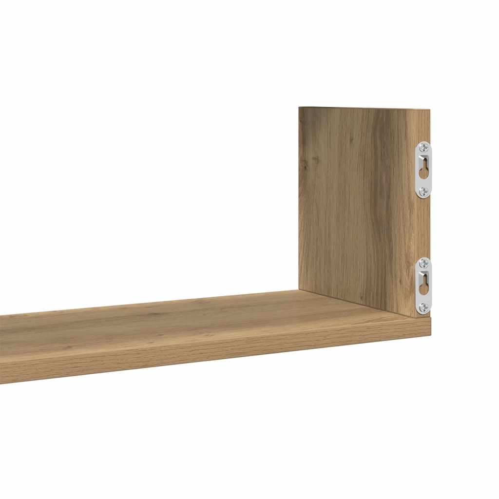 Wall Shelves 3 pcs Artisian Oak 80x18x18 cm Engineered Wood