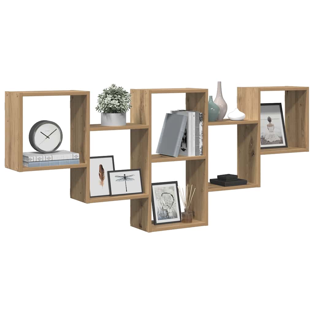 Wall Shelf Artisian Oak 159x18x66 cm Engineered Wood