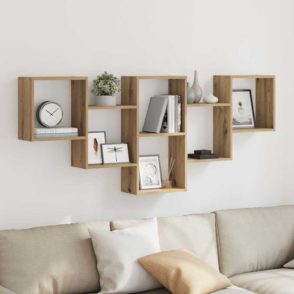 Wall Shelf Artisian Oak 159x18x66 cm Engineered Wood
