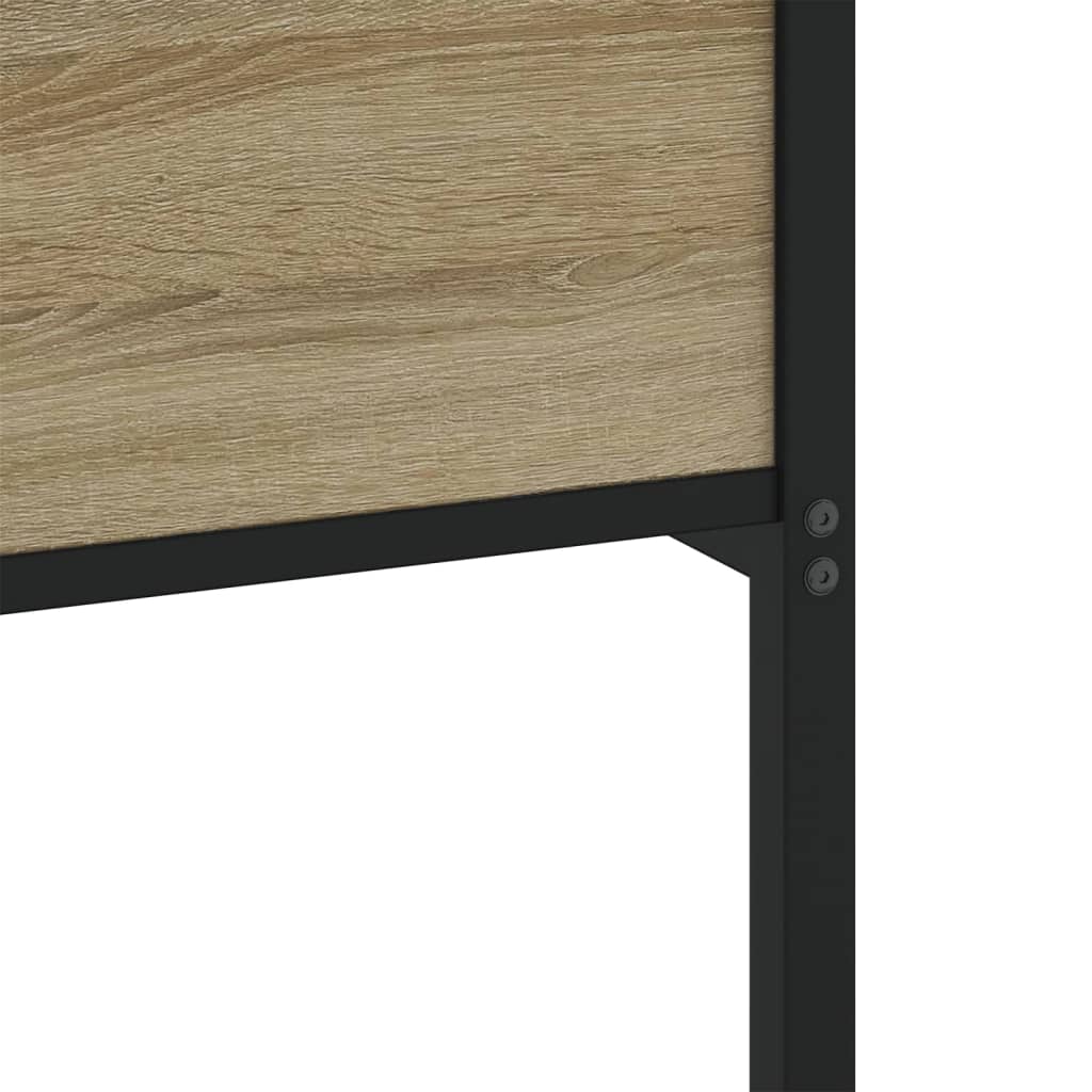 Metal Bed Frame without Mattress Sonoma Oak 200x200 cm