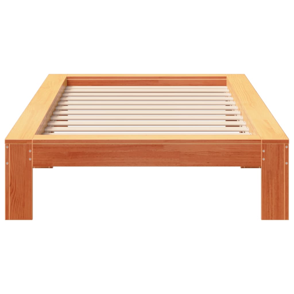Bed Frame | Wax brown | Solid pine wood, Plywood | Small Single | Modern