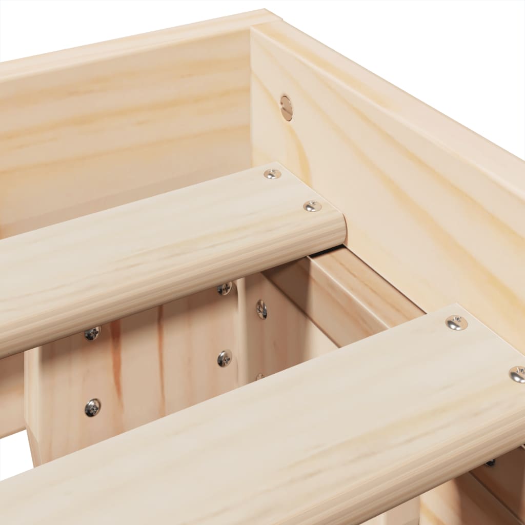 Bed Frame without Mattress 120x190 cm Small Double Solid Wood Pine
