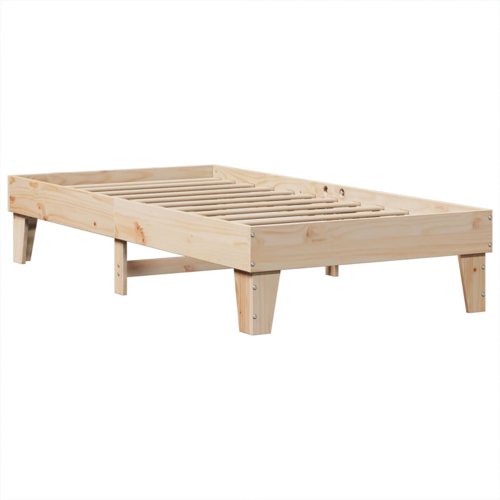 Bed Frame without Mattress 75x190 cm Small Single Solid Wood Pine