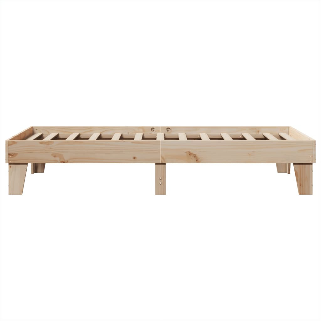 Bed Frame without Mattress 75x190 cm Small Single Solid Wood Pine