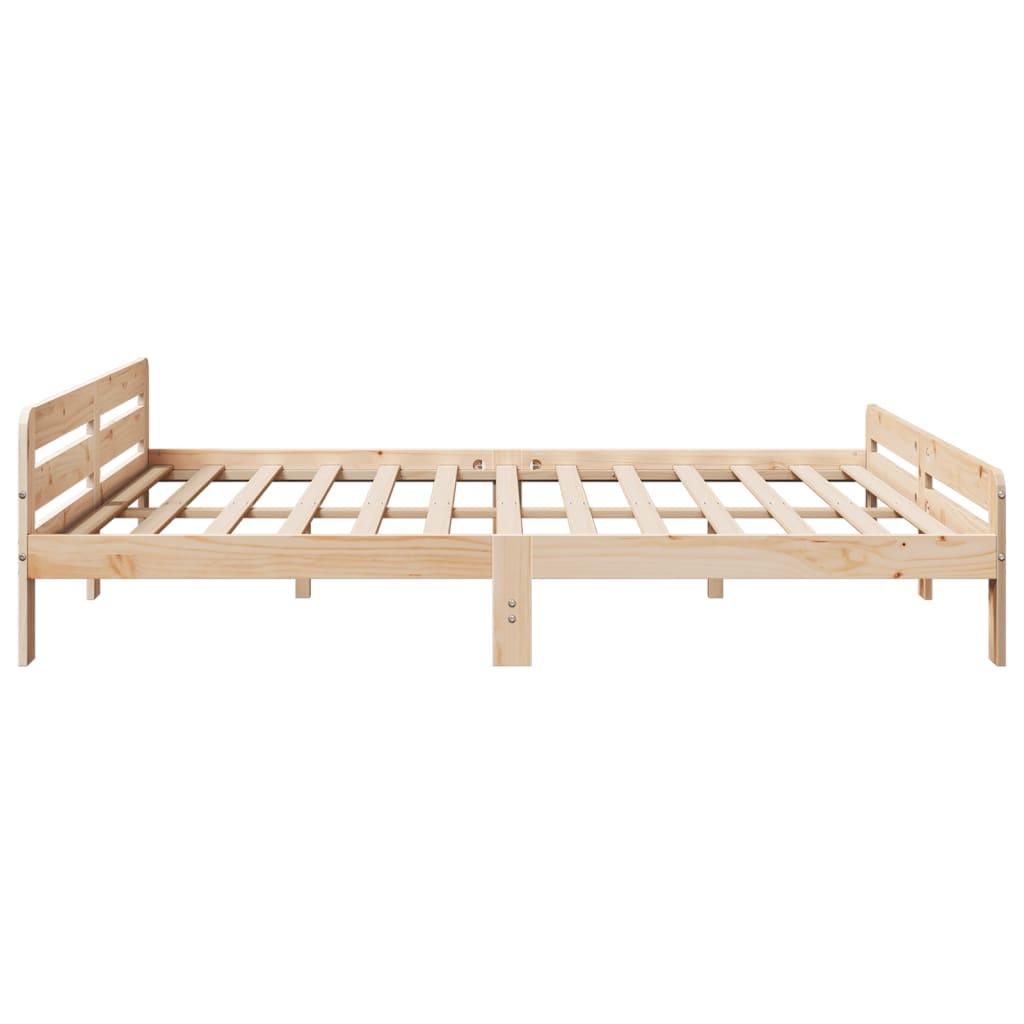 vidaXL Bed Frame without Mattress 180x200 cm Super King Size Solid Wood Pine