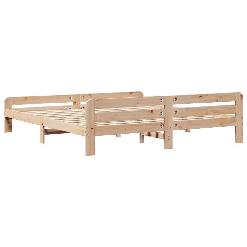 vidaXL Bed Frame without Mattress 180x200 cm Super King Size Solid Wood Pine